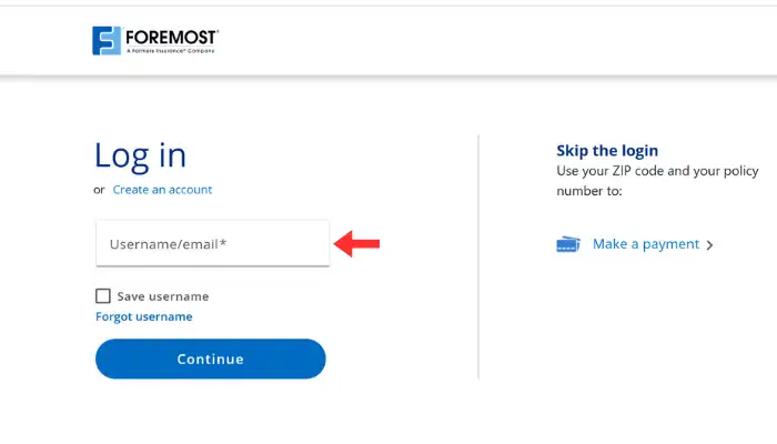 ForemostPayOnline Official Login Page Screenshot